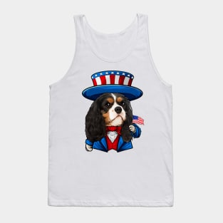 Fourth of July Cavalier King Charles Spaniel Tank Top